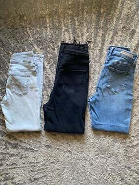 Lot of 3: Adriano Goldschmied size 27R, Cello size 5, Old Navy size 6